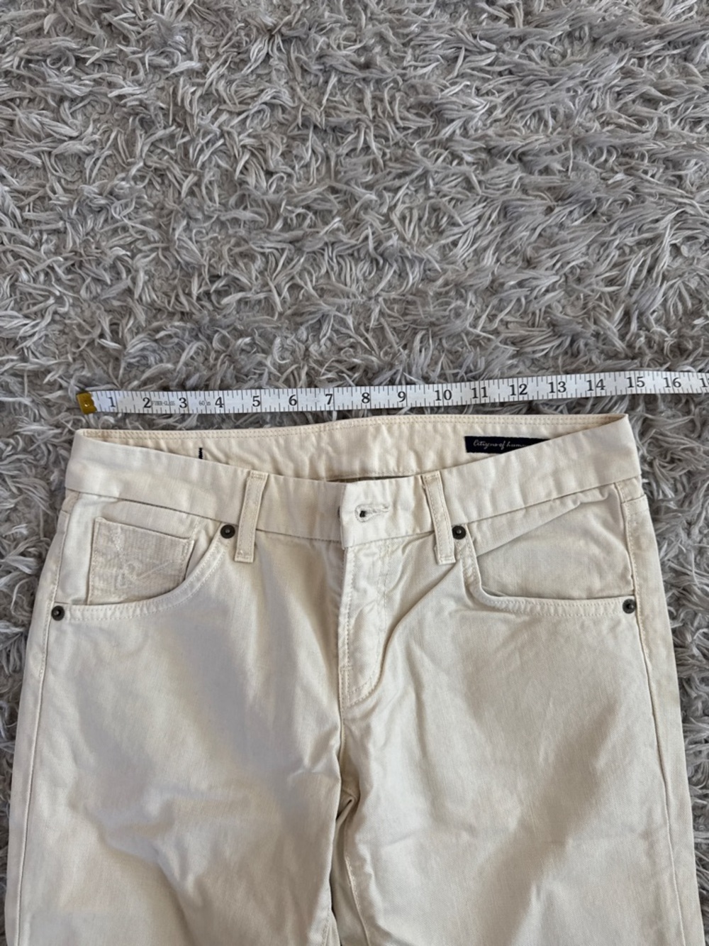 Citizens of Humanity Cream Flare Jeans - Picture 9 of 12
